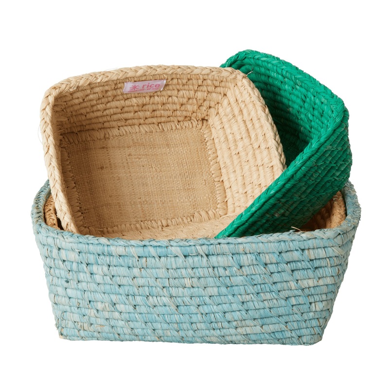 Rice DK Raffia Rectangular Bread Baskets in 'Follow The Call of The Disco Ball'