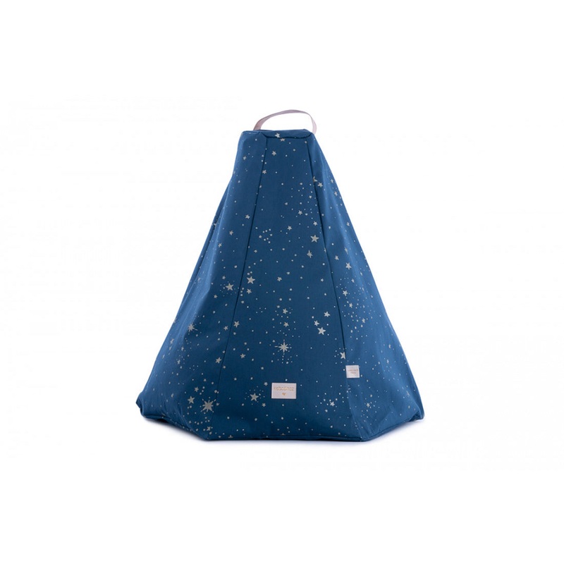 nobodinoz Beanbag Pouffe Marrakech Elements Gold Stella/ Night Blue