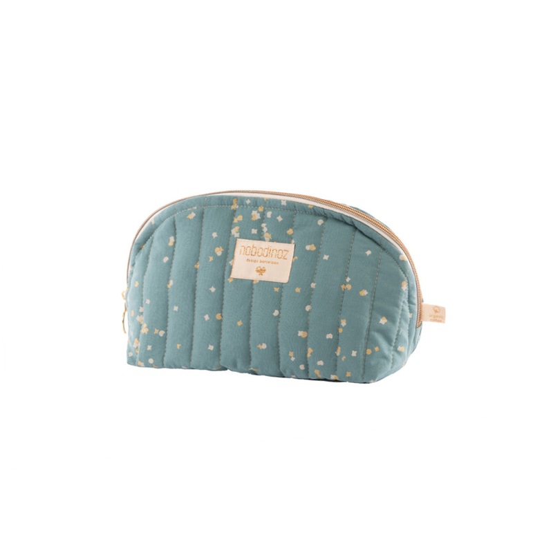 nobodinoz Holiday Vanity Case Large Gold Confetti/ Magic Green