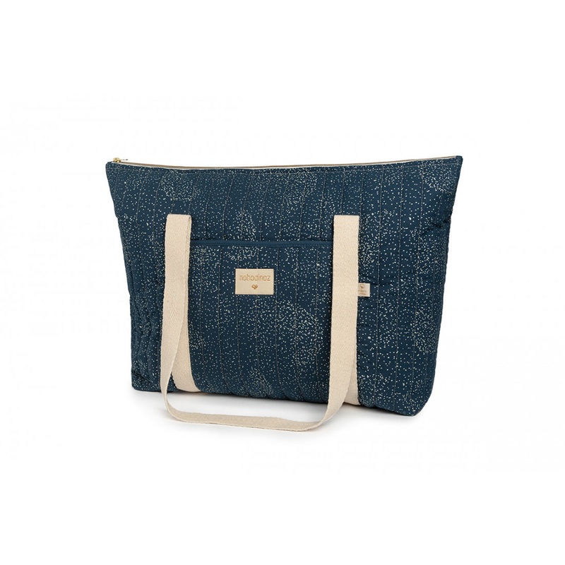nobodinoz Paris Maternity Bag Gold Bubble/ Night Blue
