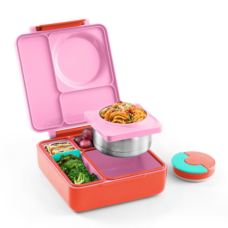 OmieBox Insulated Hot & Cold Bento Box V2 - Pink Berry