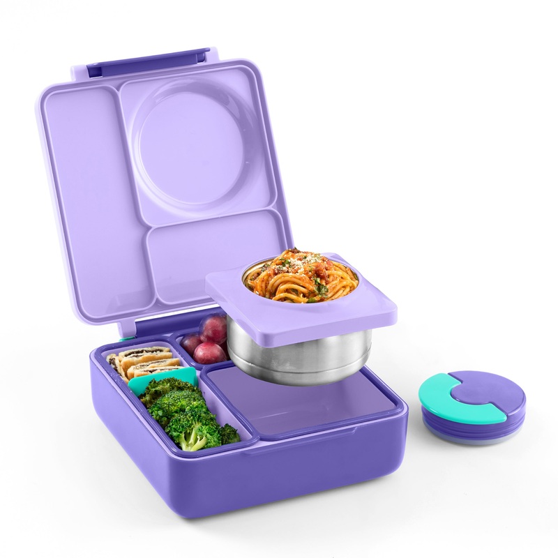 OmieBox Insulated Hot & Cold Bento Box V2 - Purple Plum