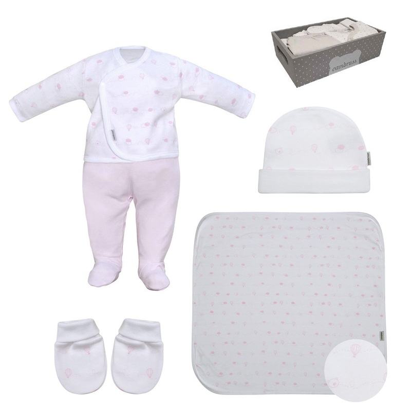 Cambrass Set New Born 5pcs  Pink T.1