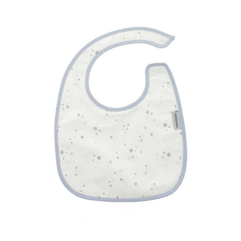 Cambrass Square Bib Velcro Sky Blue/Star 20x26cm