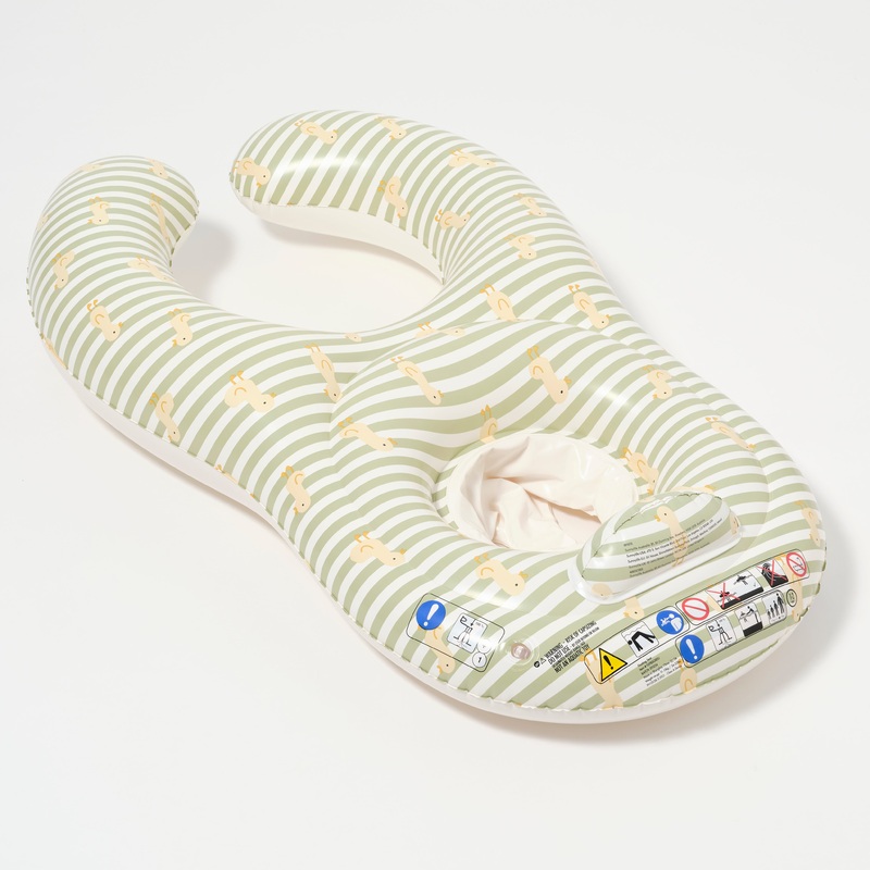 SUNNYLiFE Float Together Baby Seat EU Duck Sage Stripe
