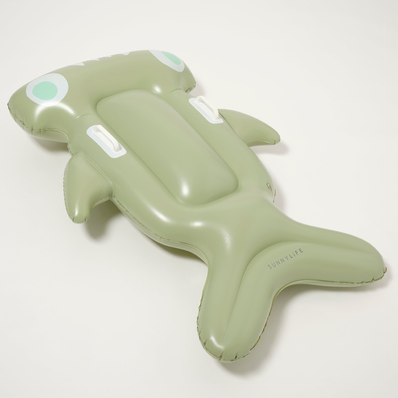 SUNNYLiFE Kids Lie-On Float Salty The Shark Khaki