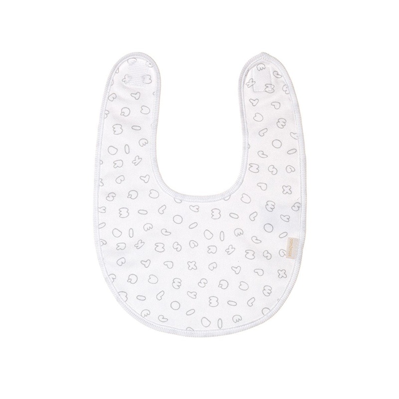 Cambrass Round Bib Grey 21x26cm