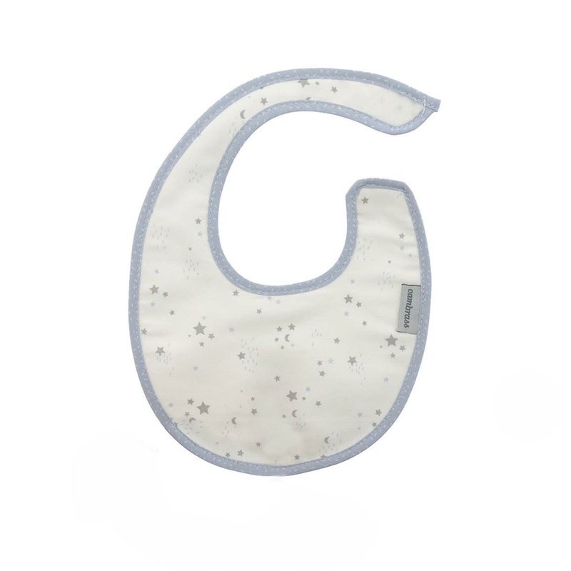 Cambrass Round Bib Velcro Sky Blue/Star 16x19cm