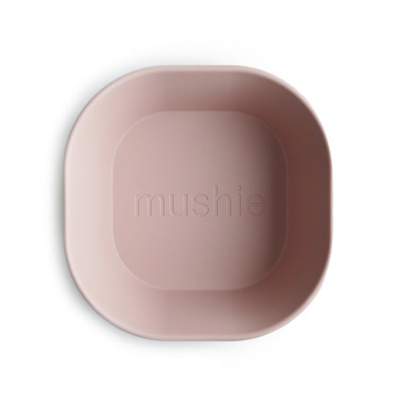Mushie Square Dinnerware Bowl Blush - Set of 2