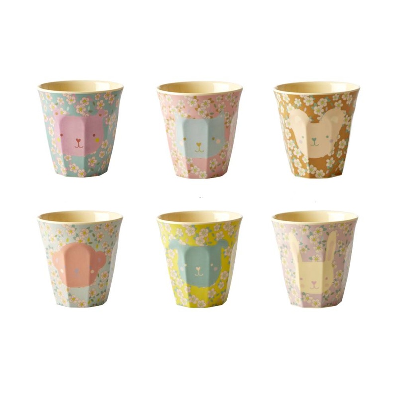Rice DK Melamine Kids Cups Animal Prints