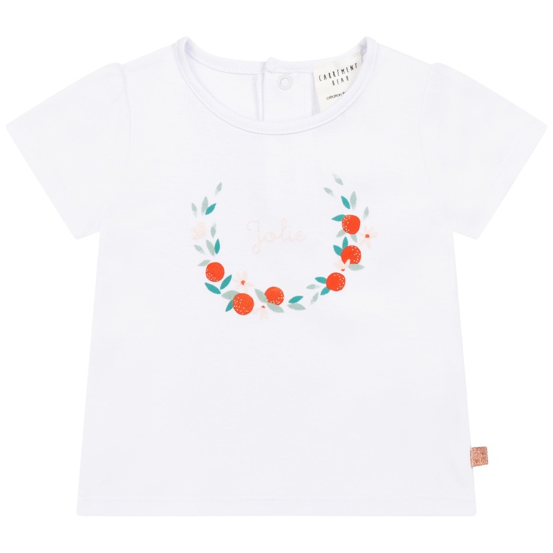 Carrment Beau Short Sleeves Tee Shirt Spring 1 Infant White Red