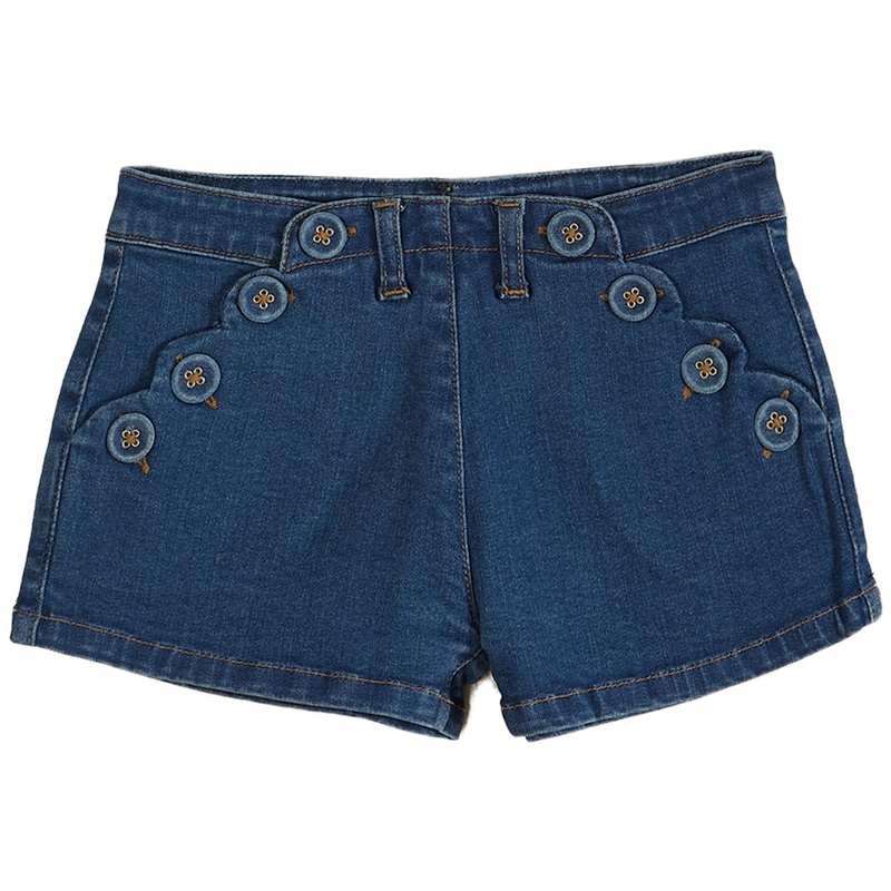 Emile et Ida Short Denim Bleu