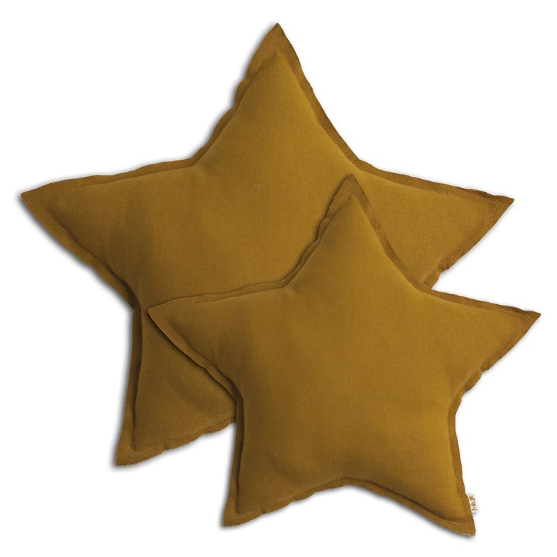 Numero 74 Organic Cotton Star Cushion Gold