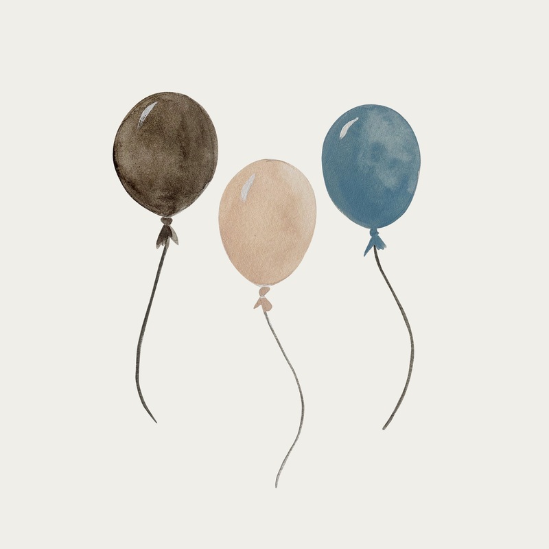 Atlas & August Ballon - Group 2 Reusable Wall Sticker