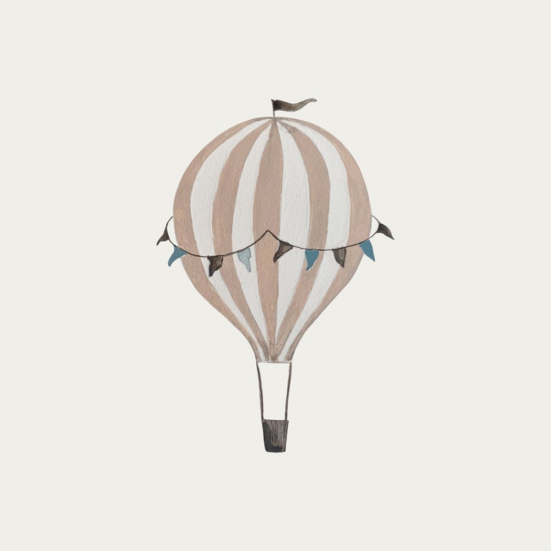 Atlas & August Hot Air Ballon 7 Reusable Wall Sticker