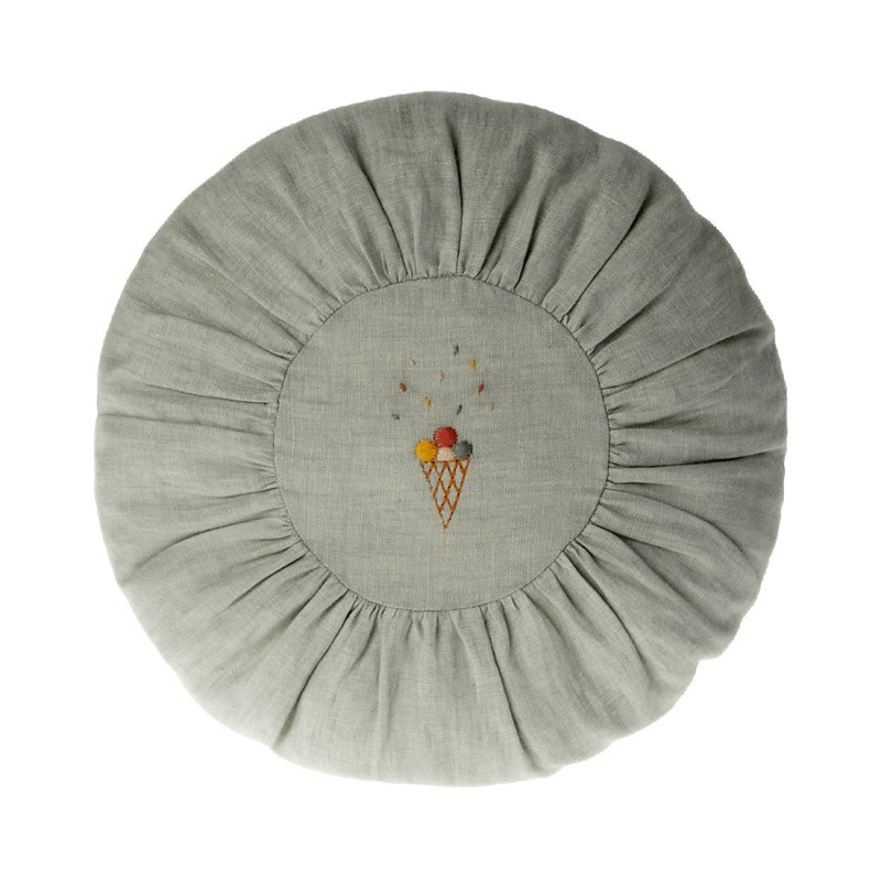 Maileg Cushion, Round Small - Mint