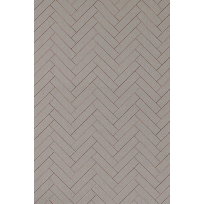 Majvillan Wallpaper Herringbone Greige Blue (Pre-Order; Est. Delivery in 2-3 Weeks)