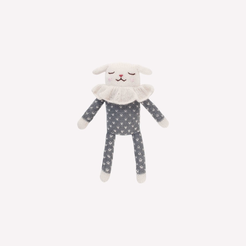 Main Sauvage Knit Toy - Lamb - Slate Dots Pyjamas