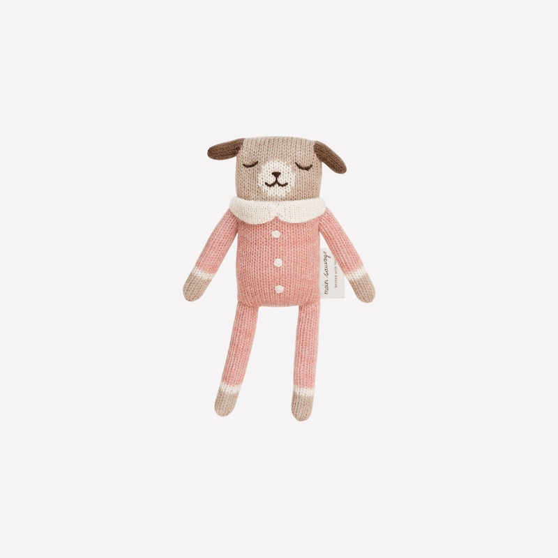 Main Sauvage Knit Toy - Puppy - Rose Jumpsuit