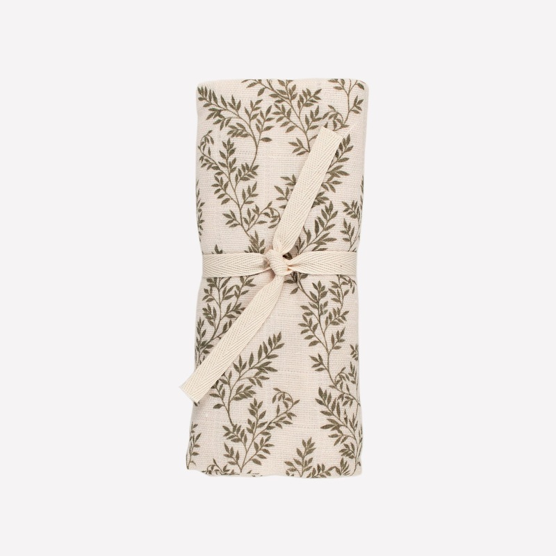 Main Sauvage Muslin Cloth - Bay Leaves