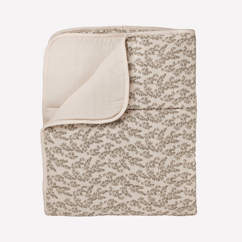 Main Sauvage Quilted Blanket - Bay Leaves