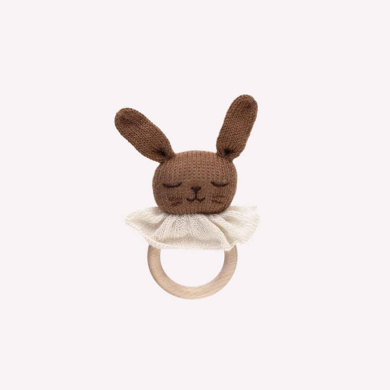 Main Sauvage Teething Ring - Bunny - Nut