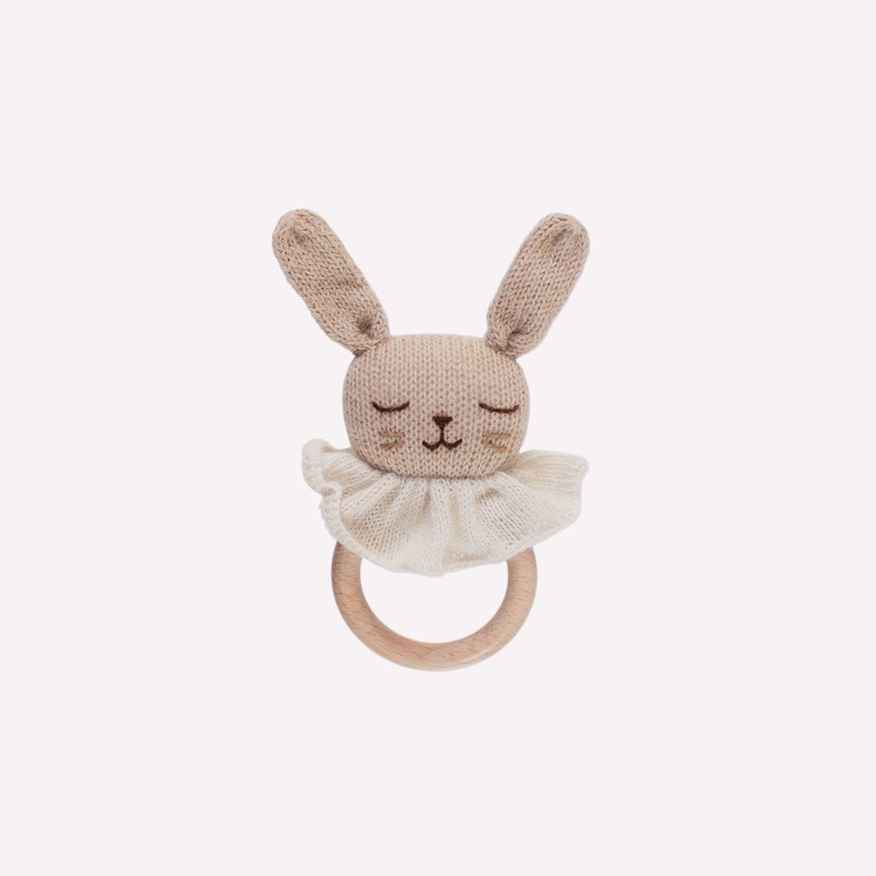 Main Sauvage Teething Ring - Bunny - Sand