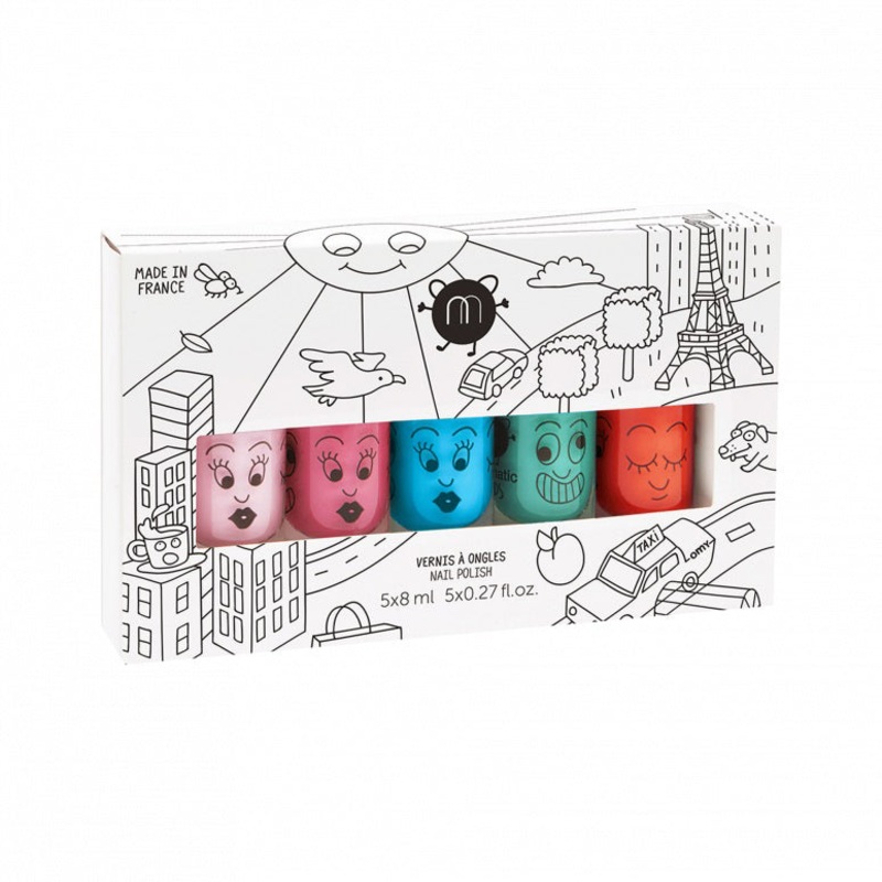 Nailmatic Set of 5 Water Based Nail Polish - City