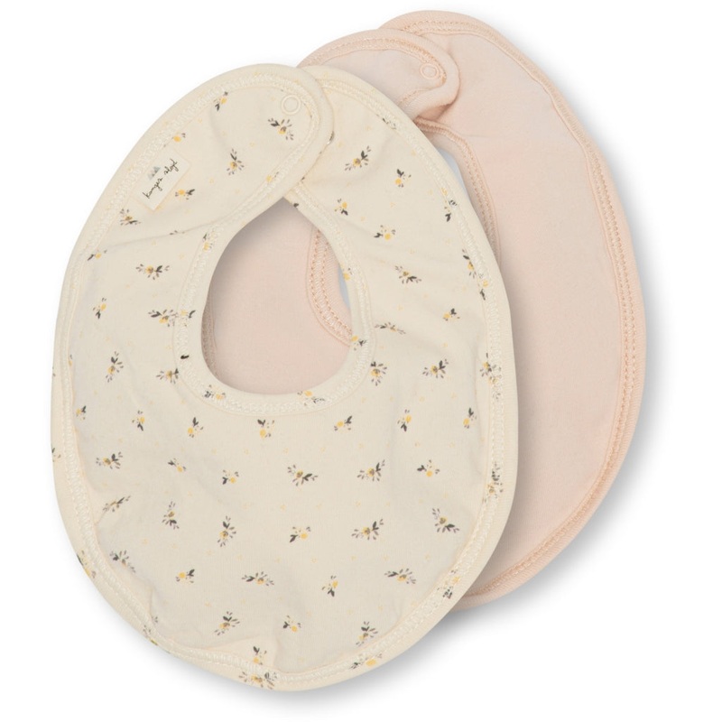 Konges Sljd 2 Pack Basic Bib Petales/Smoke Grey