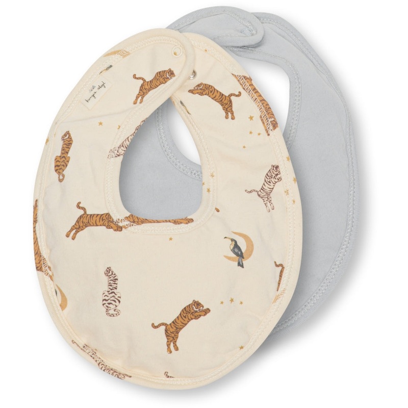 Konges Sljd 2 Pack Basic Bib Roar/Pearl Blue