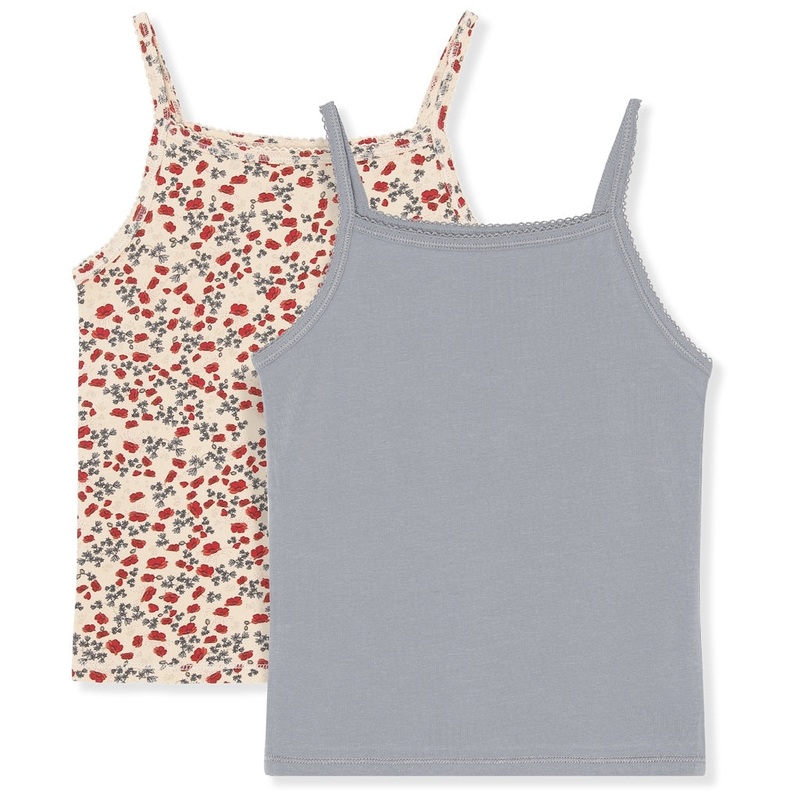 Konges Sljd 2 Pack Basic Strap Top Poppy