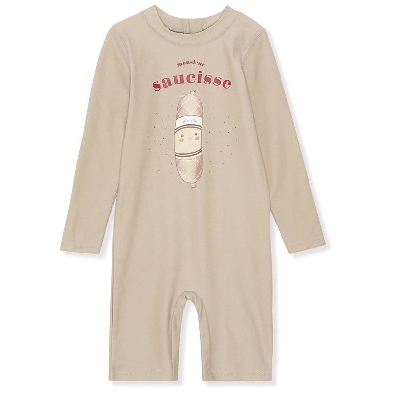 Konges Sljd Aster Swim Onesie Oxford Tan