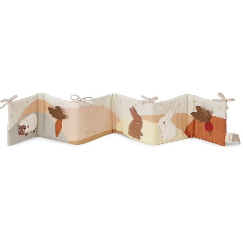 Konges Sljd Fabric Book Rabbit Multi