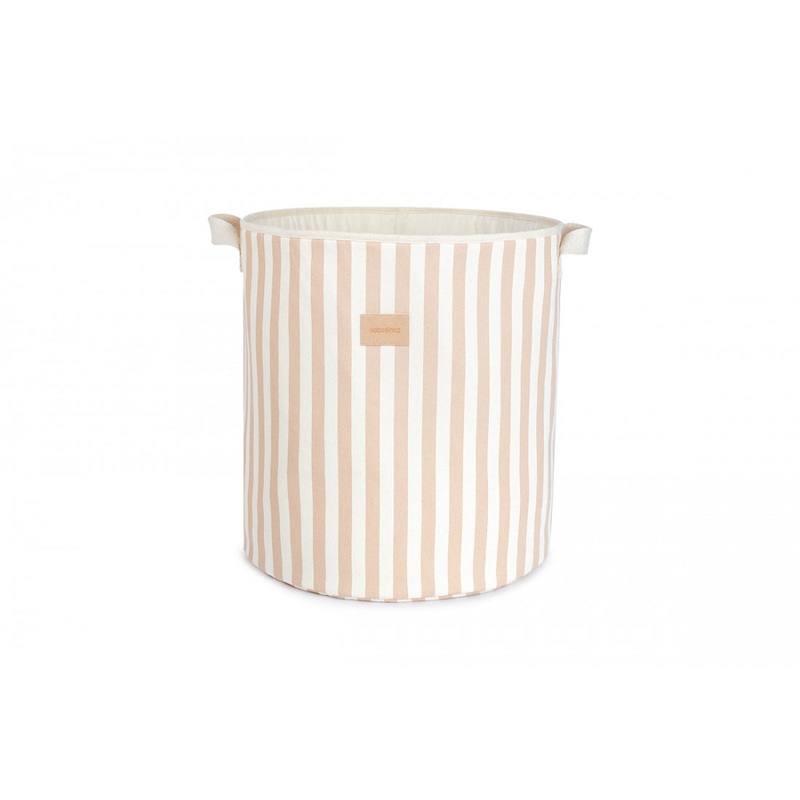 nobodinoz Odon Toy Bag Taupe Stripes/Natural