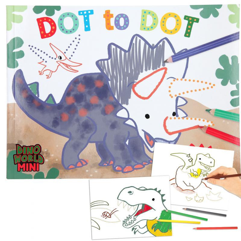 Depesche Dino World Dot To Dot Colouring Book