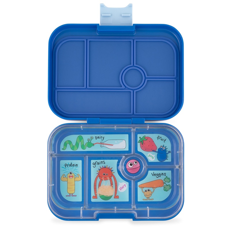 Yumbox Original 6-Compartment Lunch Box - True Blue Funny Monsters