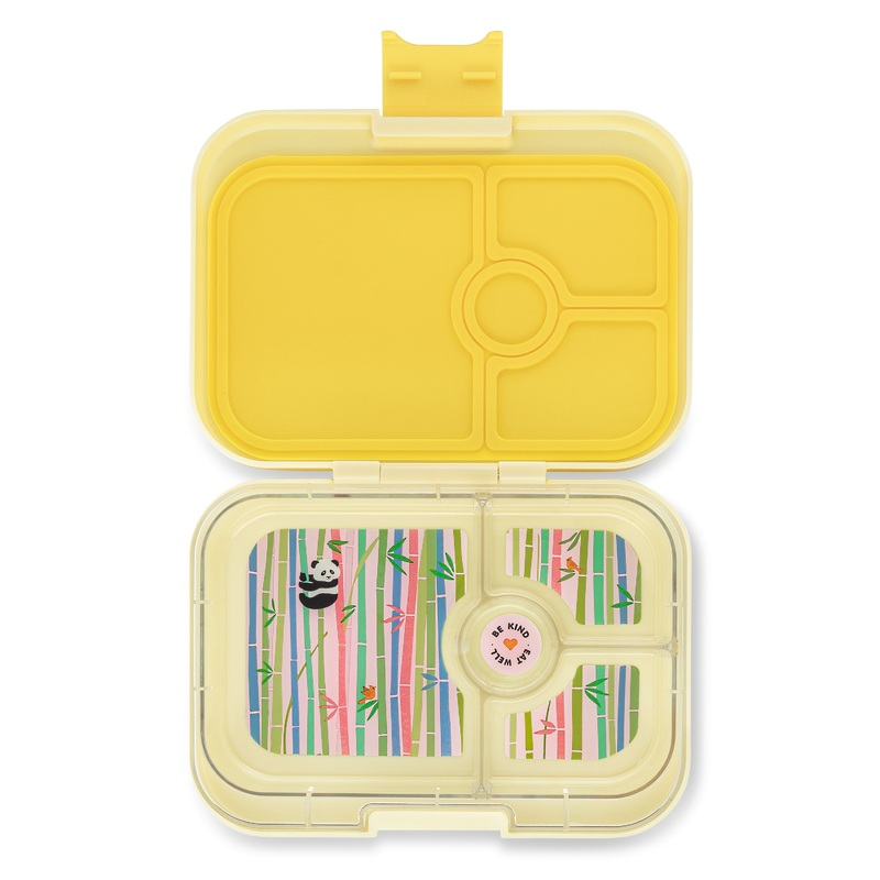Yumbox Panino 4-Compartment Lunch Box - Sunburst Yellow Panda