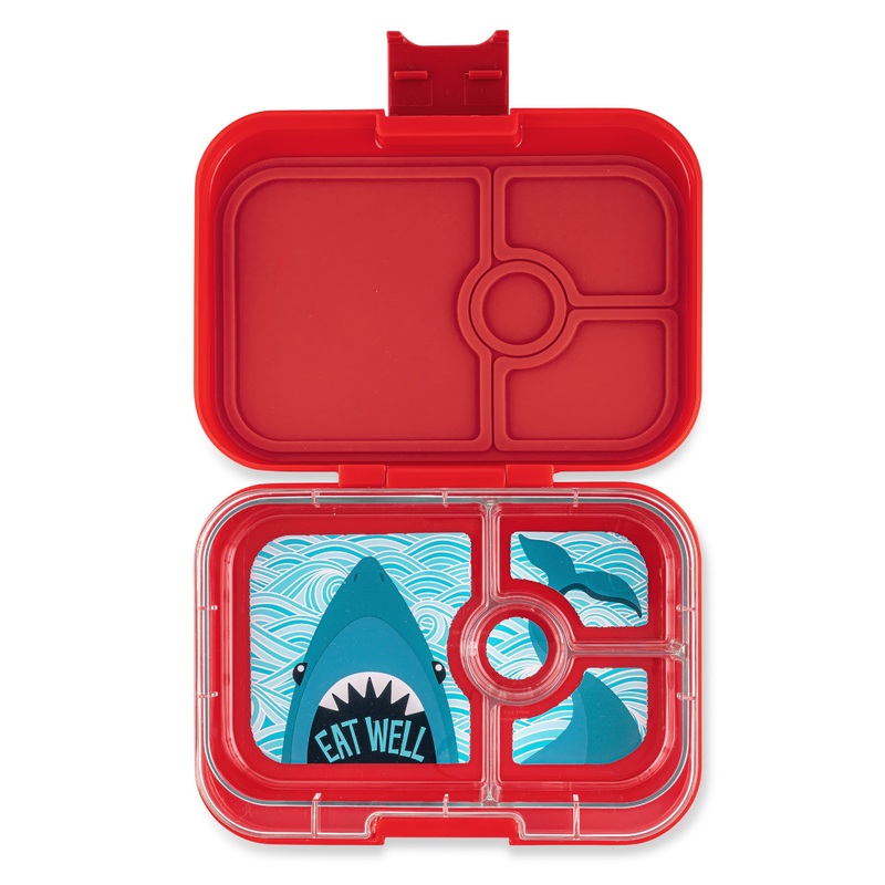 Yumbox Panino 4-Compartment Lunch Box - Wow Red Shark