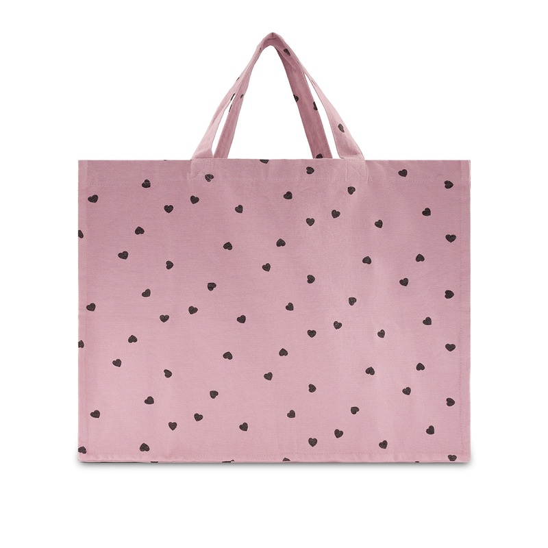 Rose in April Cotton Bag Print Heart Lilac