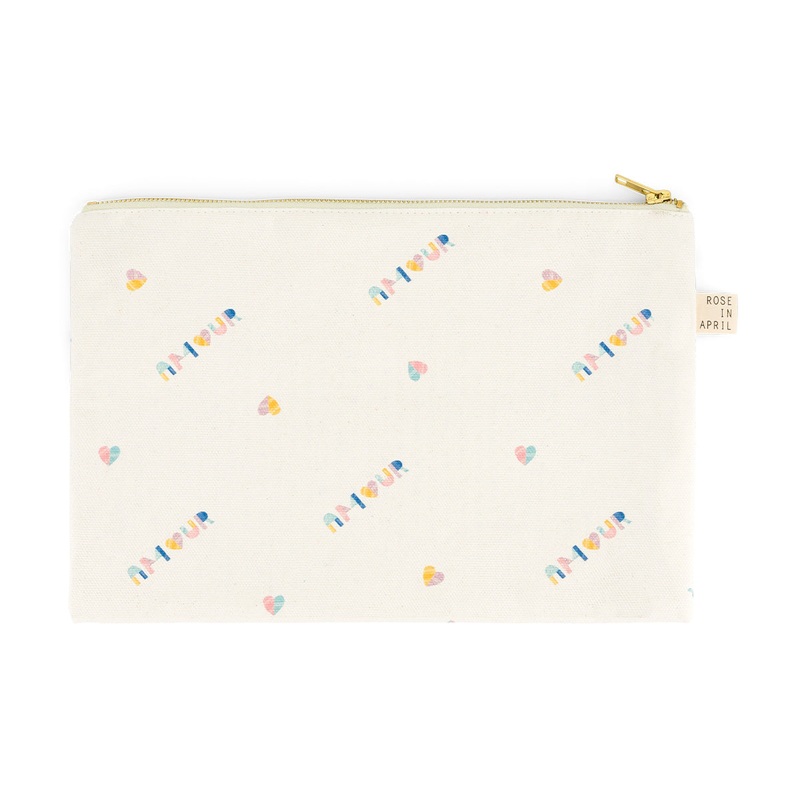 Rose in April Lili Pouch Heart Print Amour