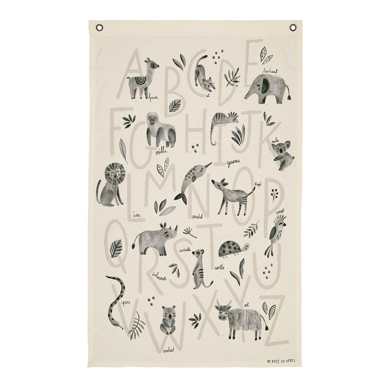 Rose in April Printed Alphabet On Canvas UK Version