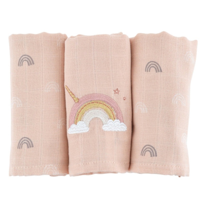 Little Crevette Set of 3 Swaddles Utopia