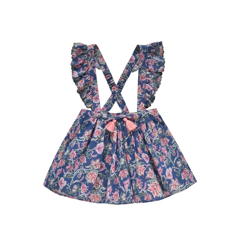 Louise Misha Short Skirt Eleonor Blue Wild Flowers