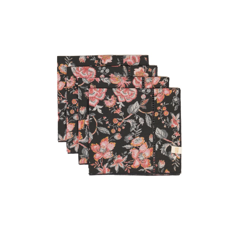 Louise Misha Table Napkin Carlotta Charcoal Tpical Loon