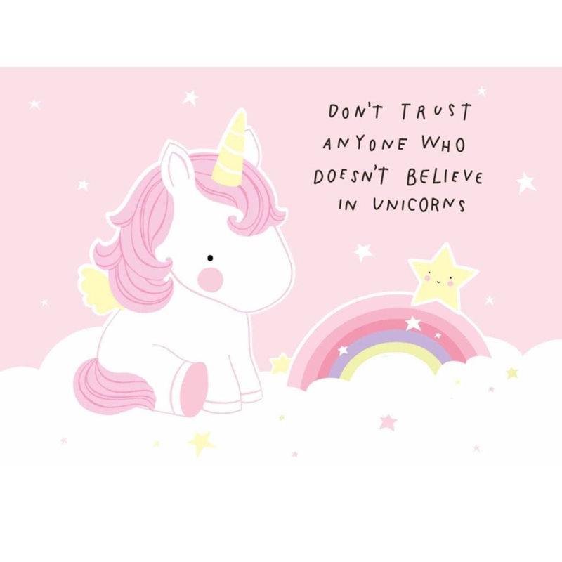 A Little Lovely Company Postcard Trust Unicorn