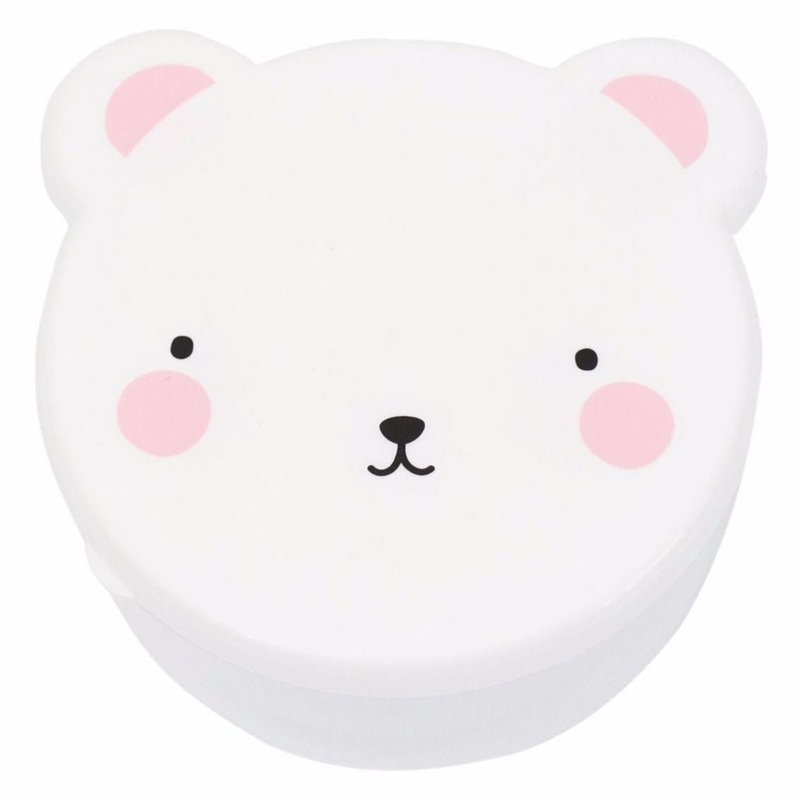 A Little Lovely Company Snack Box Bear Pink