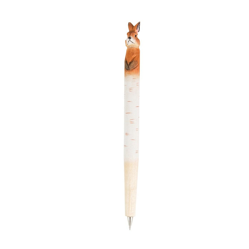 RJB Stone Hare Carved Wood Pen