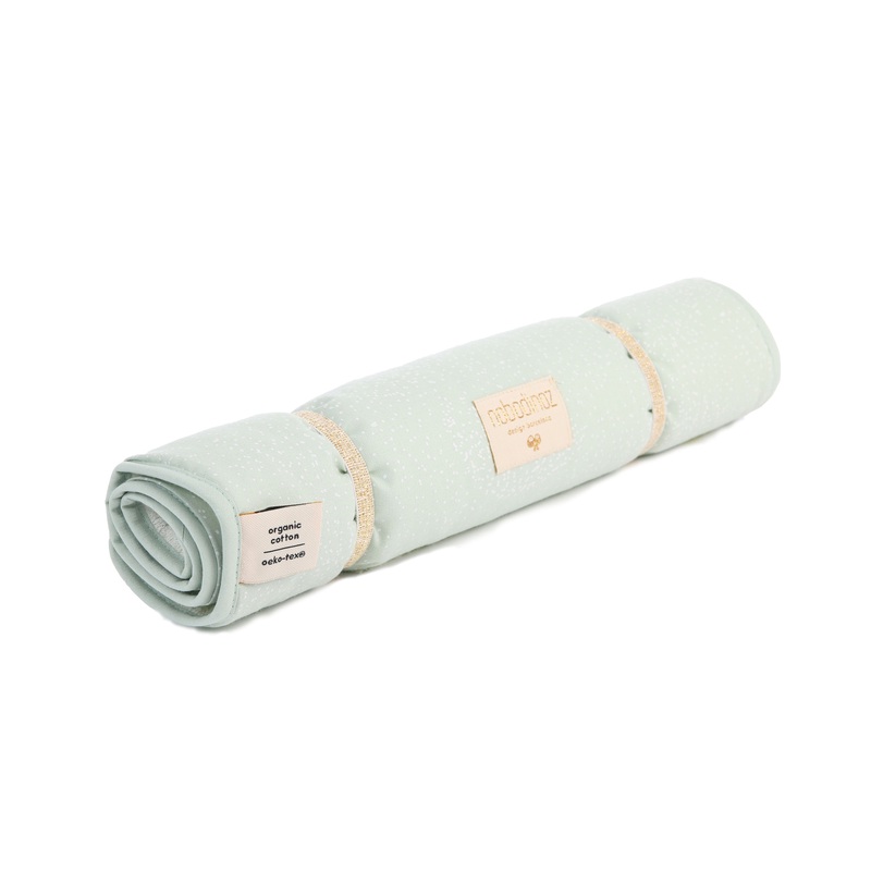 nobodinoz Changing Pad Nomad White Bubble/ Aqua