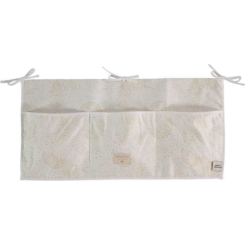 nobodinoz Merlin Crib Organizer Gold Bubble/ White