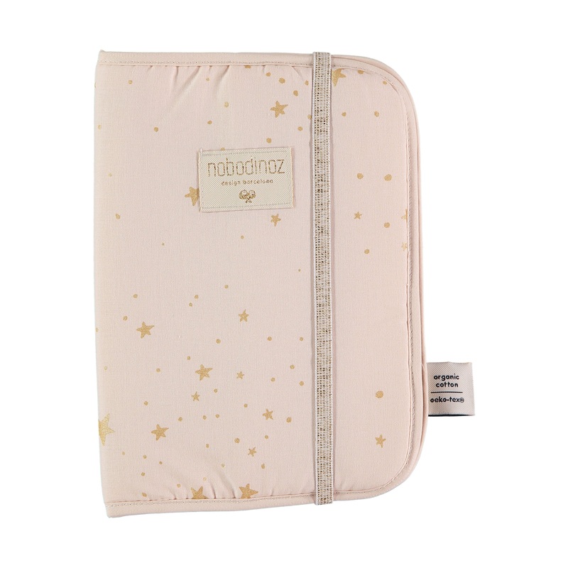 nobodinoz Poema Health Booklet A5 Gold Stella/ Dream Pink